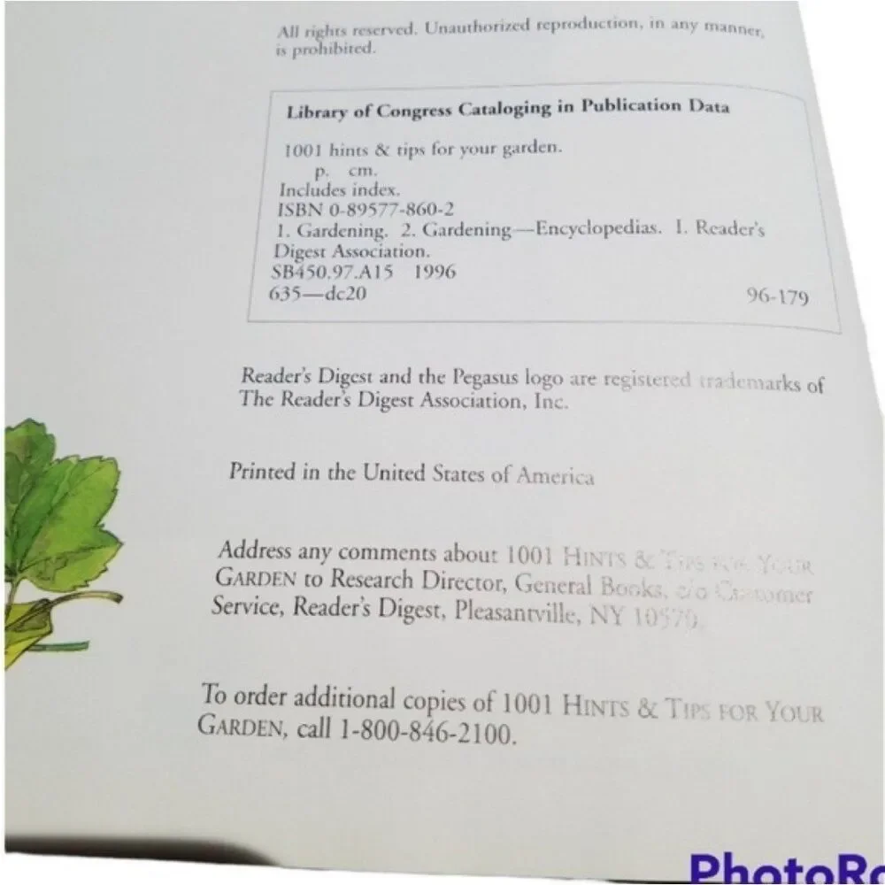 1001 Hints & Tips For Your Garden by Reader's Digest